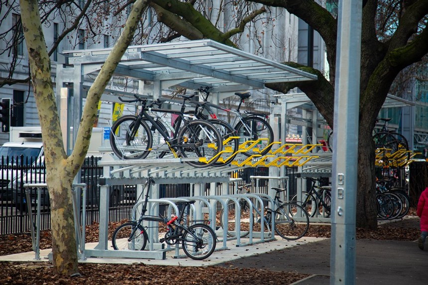 Coventry Cantilever Two Tier Cycle Shelter | Environmental Street Furniture