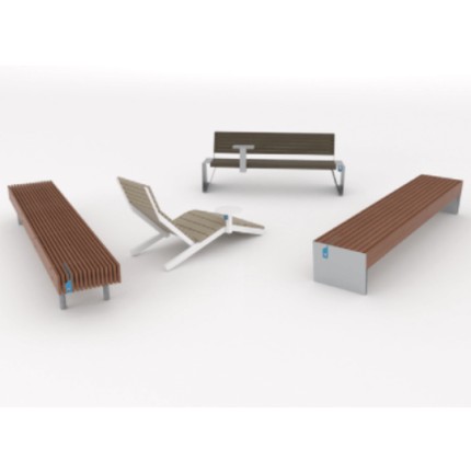 Rivage Park Bench - Environmental Street Furniture