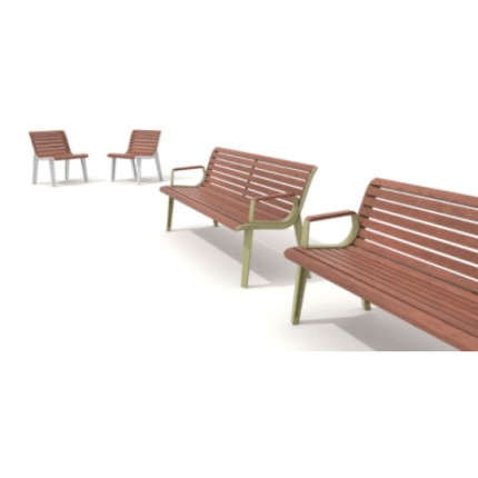 Emau Park Bench - Environmental Street Furniture