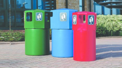Plastic litter bin - Environmental Street Furniture