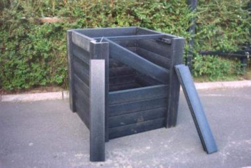 Recycled plastic compost bin Environmental Street Furniture