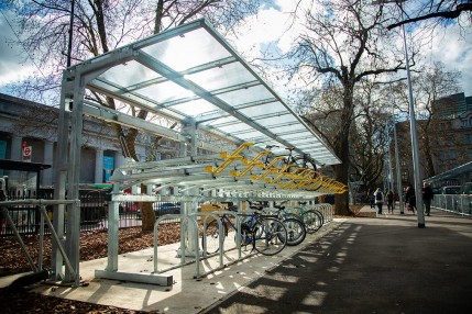 Coventry Cantilever Two Tier Cycle Shelter - Environmental Street Furniture