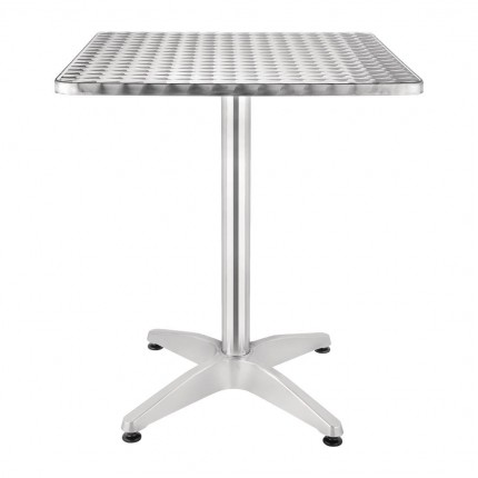 Al Fresco Stainless Steel Square Table 600mm - Environmental Street Furniture