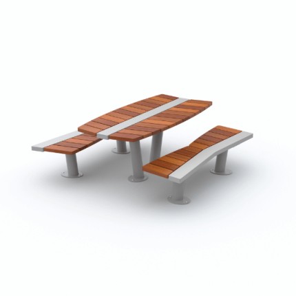 Botanica Table and Seating - Environmental Street Furniture