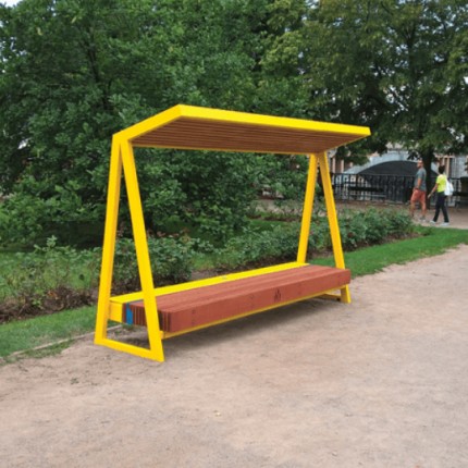 Woody Solar Park Bench - Environmental Street Furniture