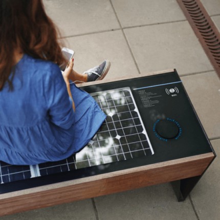Blocq Solar Bench - Environmental Street Furniture