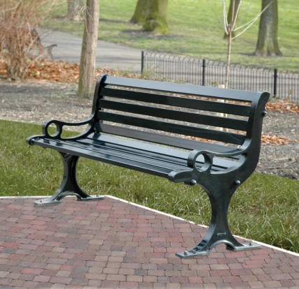 Lakeside Anti-Vandal Seat - Cast Iron - Environmental Street Furniture