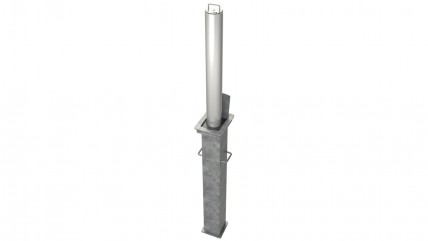 Round Stainless Telescopic Security Post RRB/S5 - Environmental Street Furniture
