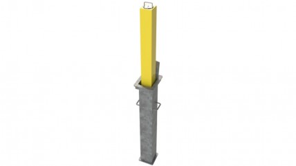 Heavy Duty Square Telescopic Security Post RRB/SQ8/GPC - Environmental Street Furniture