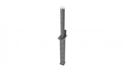 Large Round Lower Height Lift Assist Telescopic Security Post RRB/R14/670/LA/G - Environmental Street Furniture