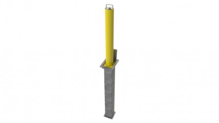 Large Round Lower Height Lift Assist Telescopic Security Post RRB/R14/670/LA/GPC - Environmental Street Furniture