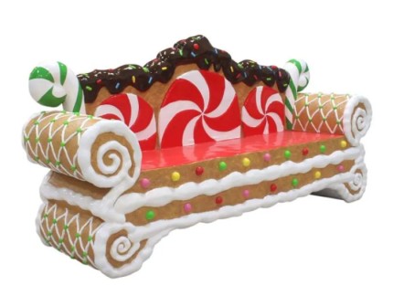 Gingerbread candy bench - Environmental Street Furniture