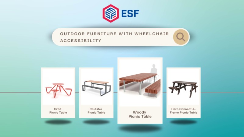 Wheelchair Accessible Picnic Tables - Environmental Street Furniture