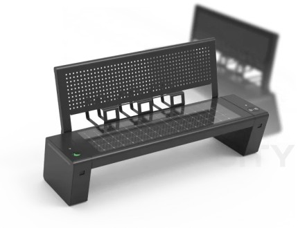 City Solar Bench - Environmental Street Furniture