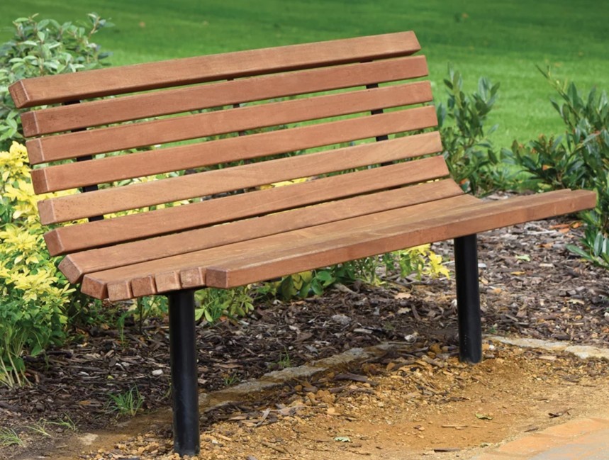 Roslin Steel Framed Timber Seat | Environmental Street Furniture